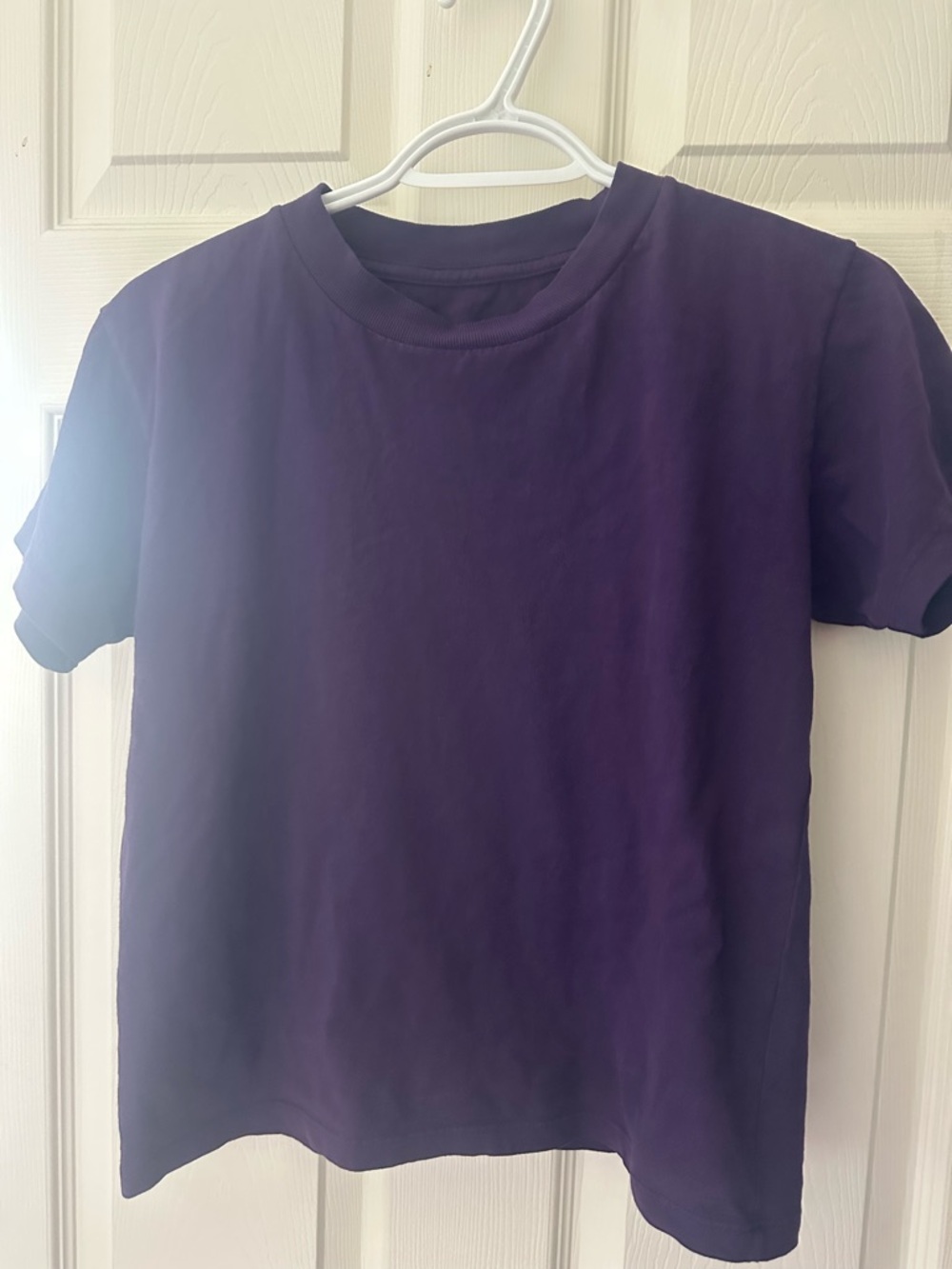 Brandy Melville Purple Half Sleeve Crewneck Tee